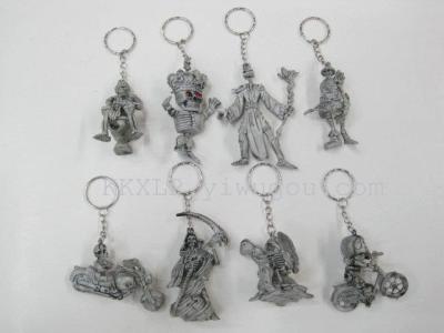 Toilet ghost Keychain manufacturers anime skull pendant craft ghost head skull skull Keychain 