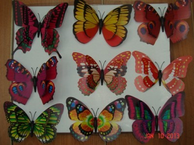 Pvc Butterfly Fridge Magnet Decorative Pendant