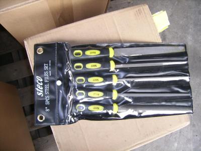 Steel file with 8 \\\"5PC dual color handle
