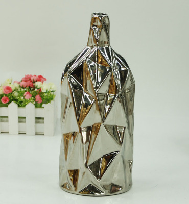 Gao Bo Decorated Home Plating Diamond Vase Ceramic Vase Ceramic Vase Home Decoration