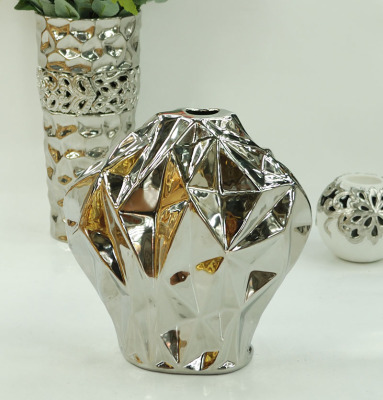 Gao Bo Decorated Home Continental Diamond Vase Vase Ceramic Vase Ceramic Vase Home Decoration plating
