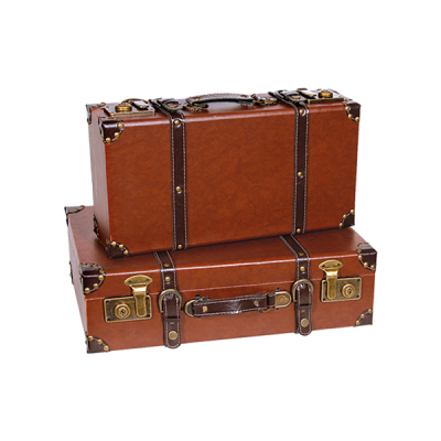 Retro all PU fine quality suitcase props box TV props