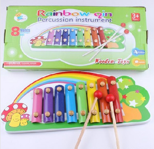 Foreign trade the original wooden rainbow eight - tone guitar player percussion xylophone