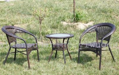 Outdoor furniture rattan 3 piece rattan rattan table and Chair combination terrace table and chairs casual furniture Kit