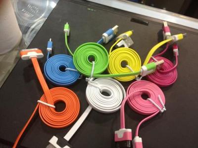 IPhone4s noodle noodle color charge data cable iPhone 4 data line iphone4s 2 meter extension cable