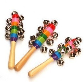 Children music toy 10 bell rainbow race seven colors orff parent-child teaching AIDS