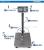 TCS-K-602 Electronic folding stainless steel 100kg steel head  electronic price computing scale
