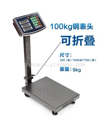 TCS-K-602 Electronic folding stainless steel 100kg steel head  electronic price computing scale