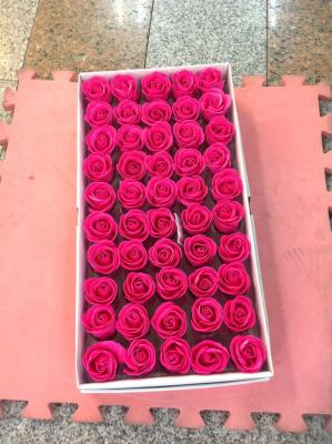 50 rose soap flowers with base
