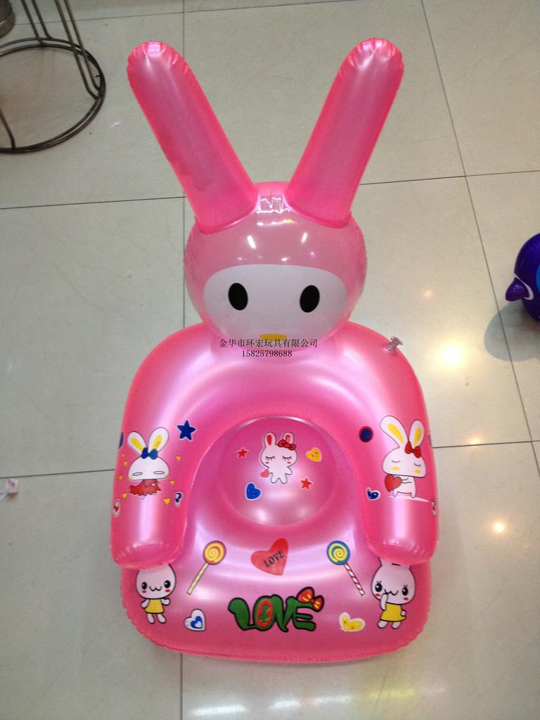 pvc充气麻纹兔子沙发   厂家直销