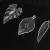 Transparent acrylic leaves, branches and flowers, arts and crafts, and other accessories