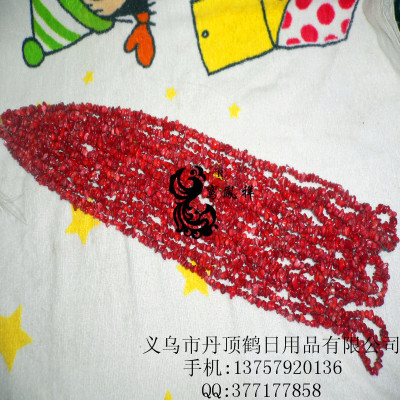 Red coral gravel natural stone of semi-finished products DIY accessories, clothing accessories