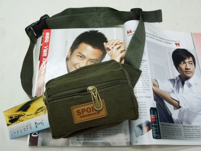 Canvas pockets waist bag Army Green Fanny Pack small bags of foreign trade in outdoor sports fashion