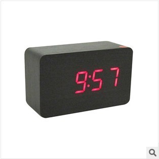 13 Authentic sound controlled LED luminous Alarm clock Creative lovely wood clock fashion living Room Electronic mute clock