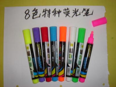 8 pieces PVC bag special [highlighter] using environmentally friendly inks, fluent,