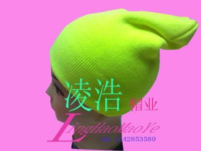 Monochromatic hip-hop Hat fashion warm in autumn and winter helmet fluorescence knitted Hat