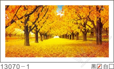 3D Micro Frame Painting Gold at All Ground Hotel Landscape Oil Painting Scenery Home Office Entertainment Venue High-End Decorative Painting