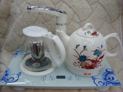 Authentic T2013 Jia Xuan handicraft ceramic color Lotus electric kettle conveyed by home tea gift set automatically for the water to boil water