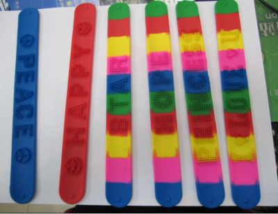 Silicone gel slap wristband