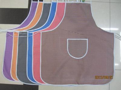 Self-produced plaid waterproof fabric add fertilizer anti-pollution waterproof home apron promotion advertisement apron