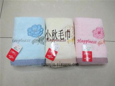 Peony flower embroidered towel cotton towel absorbent towel legou towel