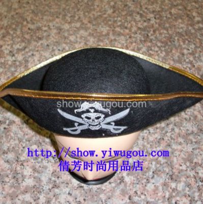 Non-woven fabric Pirate hat,Halloween Hat,Skull Hat,Show Cap