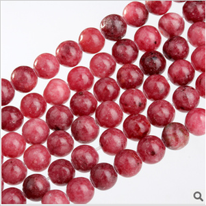 A013 with the natural crystal wholesale Rhodocroshite semi-finished products 6mm powder pearl beads DIY handmade jewelry