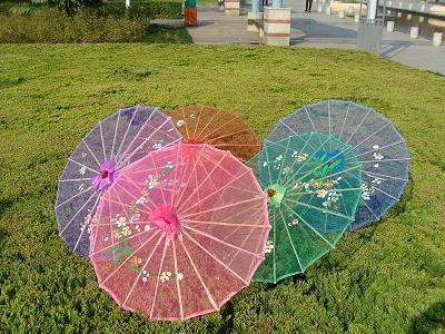 Transparent umbrella props umbrella decoration craft umbrella silk umbrella dance umbrella
