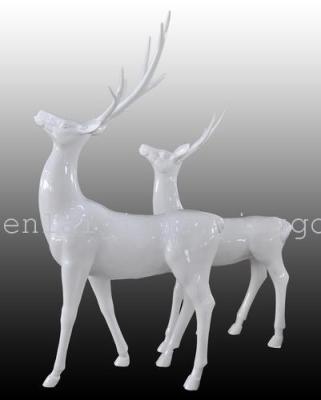 Craft ornaments glass fiber reinforced plastic resin deer