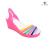 Order colorful jelly wedges women's Sandals spell color shoe breathable shoes with holes cut shoes