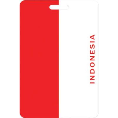 etiqueta del equipajePVC glue Indonesia flag fashion luggage tag travel souvenirs etiqueta del equipaje