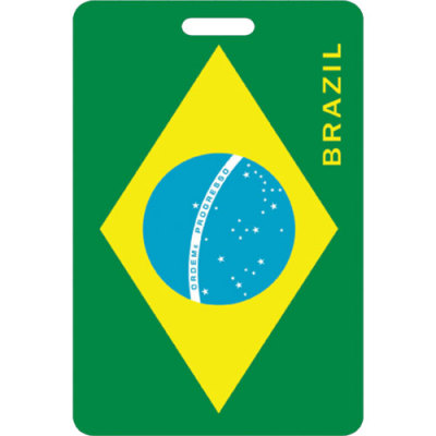  الأمتعة  Factory custom green Brazil flag creative luggage tag foreign trade products