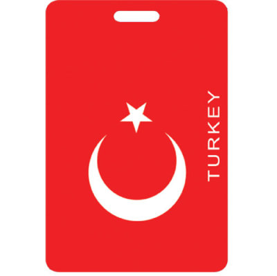  الأمتعة  Factory customized high quality soft luggage tag Turkey flag tag
