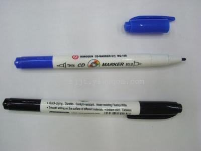New Korean double ball-point pen white highlighter
