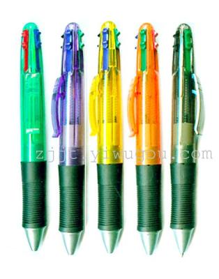 Four-colour ballpoint pen new Korean transparency-colored leather gel ink pen