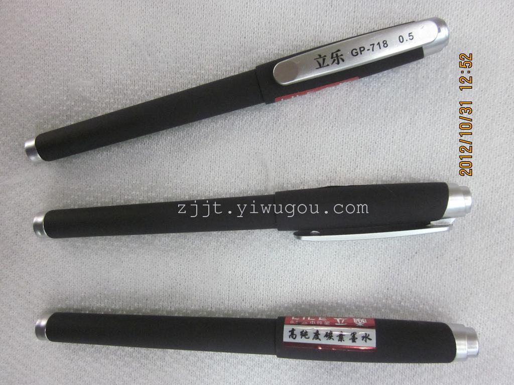 新款韩版砂杆黑色中性笔 考试必备圆珠笔