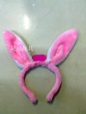 Flash head plush bunny ears plush rabbit ears Factory direct