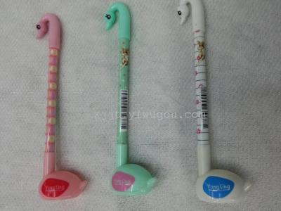 Color color ballpoint pen new Korean cute three dimensional Swan