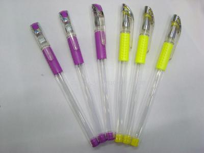 New Korean simple neutral transparent barrel ballpoint pen