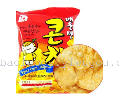 South Korea imports, rowdy corn flakes, puffed food, office leisure snacks, 39G