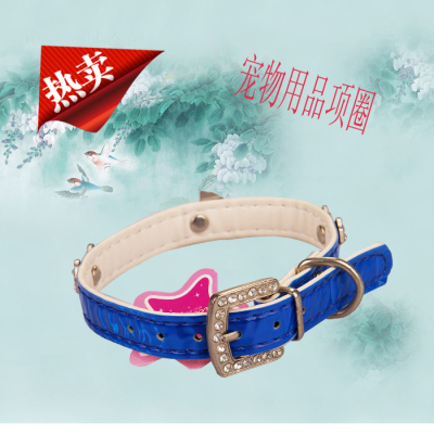 Yiwu pet supplies collar dog collar Pu drill collars pet factory wholesale