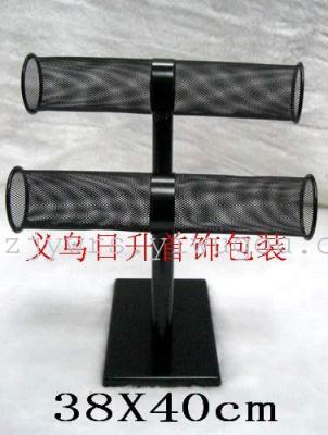Double wrought iron display rack