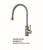 Copper single hole cold hot kitchen faucet, wash basin faucet 8109