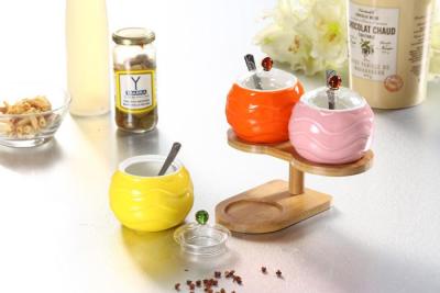 New upmarket ZT133007 water ripple color glaze glazed Spice jar wholesale home gift crafts kitchen