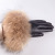 A hundred tiger wang leather gloves. Fashionable black fox fur
