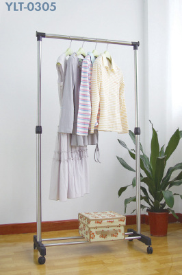 Clothes rack clothes hanger single pole coat hanger.