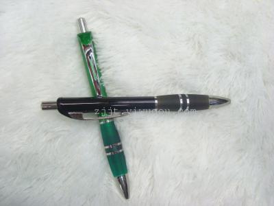 New Korean color-bar metal ballpoint pen with leather gel ink pen