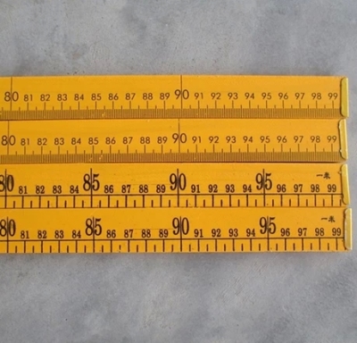 Wooden feet 1 meter wood wooden ruler teaching instrument of 100cm meter stick, Orange size: 1 m