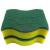Two pieces in the s-shaped sponge scouring sponge wipes a dish cloth to clean cloth dish towel