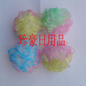 Tri-color bath flower, barrel bath flower, net bags, bathing flower